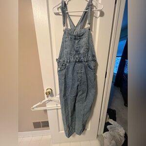 We The Free Light Blue Denim Overalls